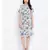 White printed Polyester Dress