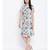 White printed Polyester Dress