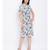 White printed Polyester Dress