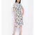 White printed Polyester Dress