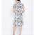 White printed Polyester Dress