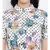 White printed Polyester Dress