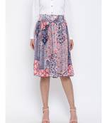 White printed Cotton Skirt