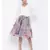 White printed Cotton Skirt