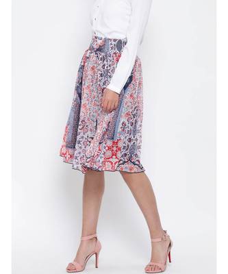 White printed Cotton Skirt 3