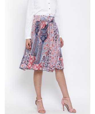 White printed Cotton Skirt 4