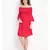 Red plain Viscose Dress