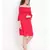 Red plain Viscose Dress