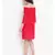 Red plain Viscose Dress