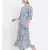 Blue printed Viscose Dress