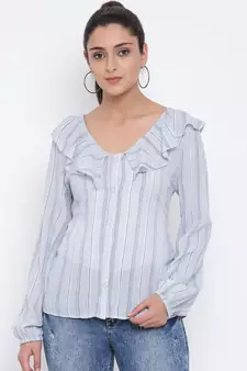 White printed Cotton Top