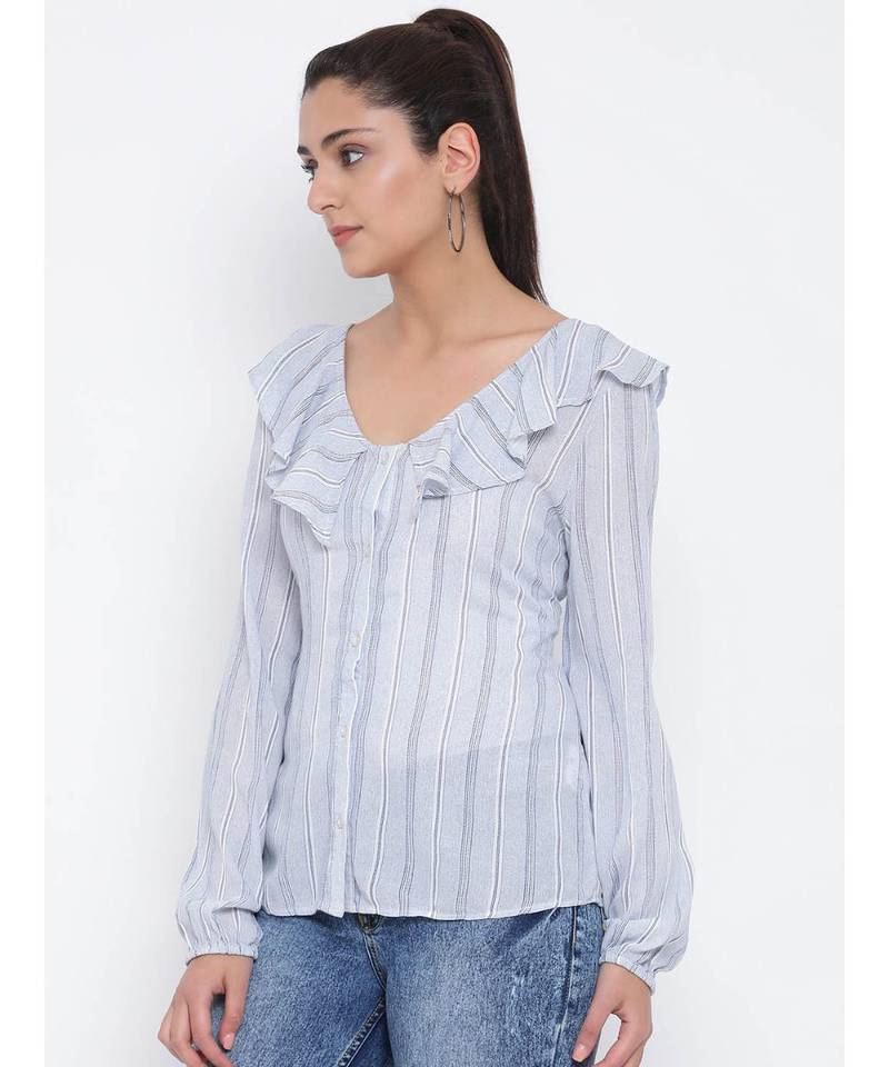 White printed Cotton Top