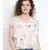 Beige printed Cotton Top