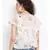 Beige printed Cotton Top