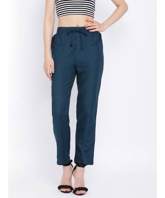 Green printed Cotton Pant 1