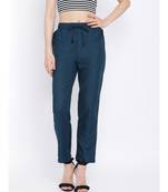 Green printed Cotton Pant