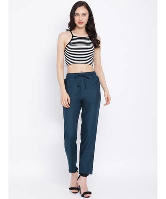Green printed Cotton Pant 2