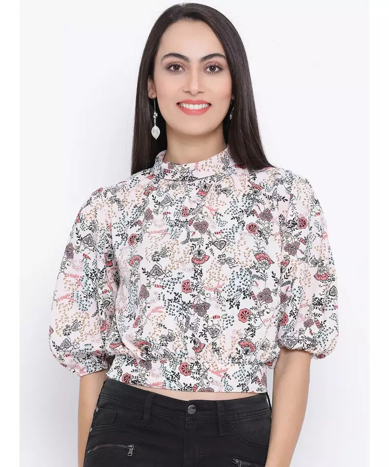 Pink printed Cotton Top
