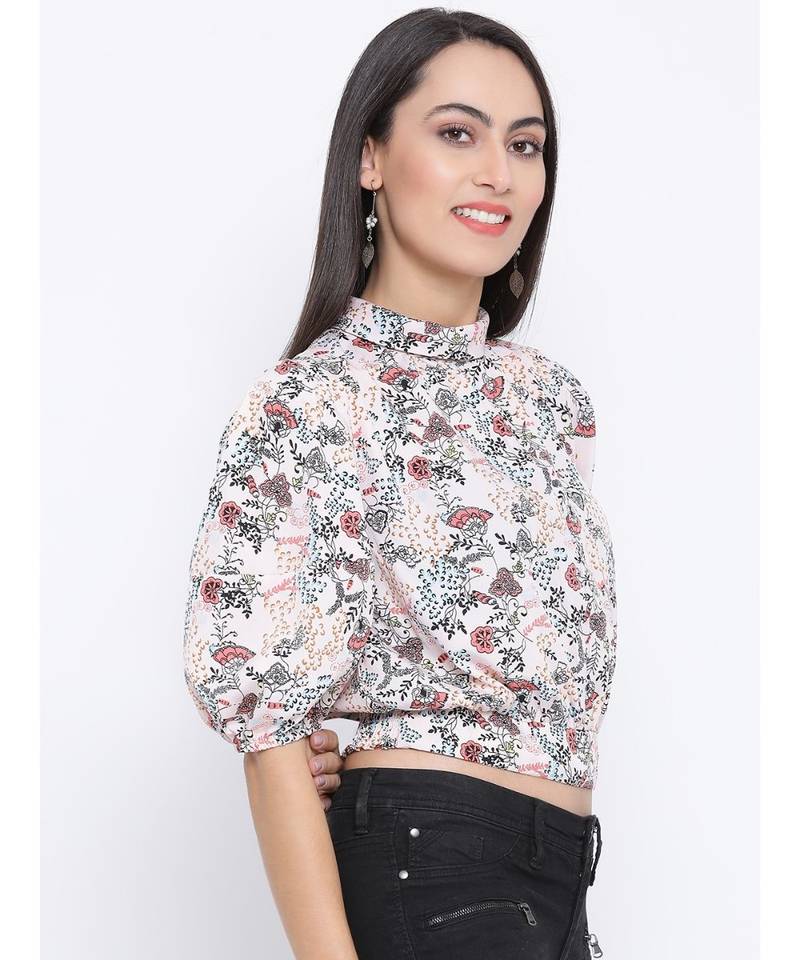 Pink printed Cotton Top