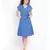 Blue plain Cotton Dress
