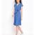 Blue plain Cotton Dress