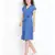 Blue plain Cotton Dress