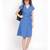Blue plain Cotton Dress