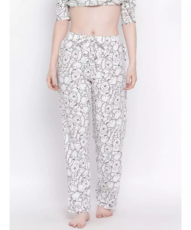 Blue printed Cotton pajama