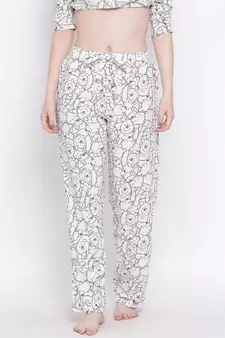 Blue printed Cotton pajama