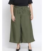 Olive printed Cotton Pant