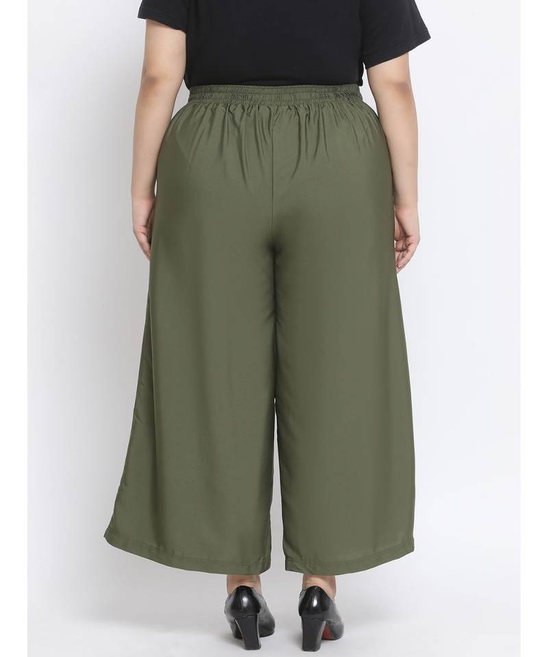 Olive printed Cotton Pant