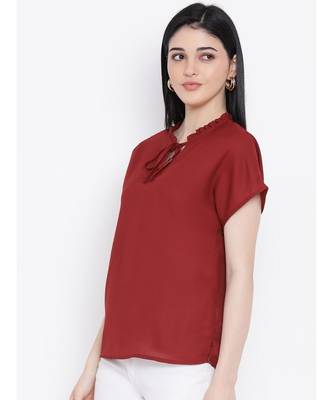 Maroon printed Cotton Top 3