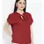 Maroon printed Cotton Top