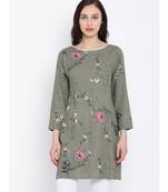 Green printed Cotton Tunic