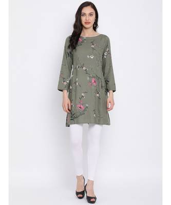 Green printed Cotton Tunic 2