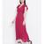 Pink plain Viscose Dress