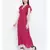 Pink plain Viscose Dress