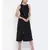Black plain Cotton Dress