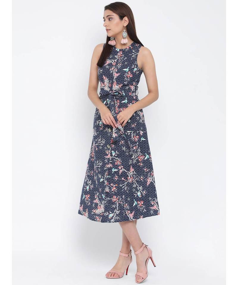 Pink printed Cotton Dress