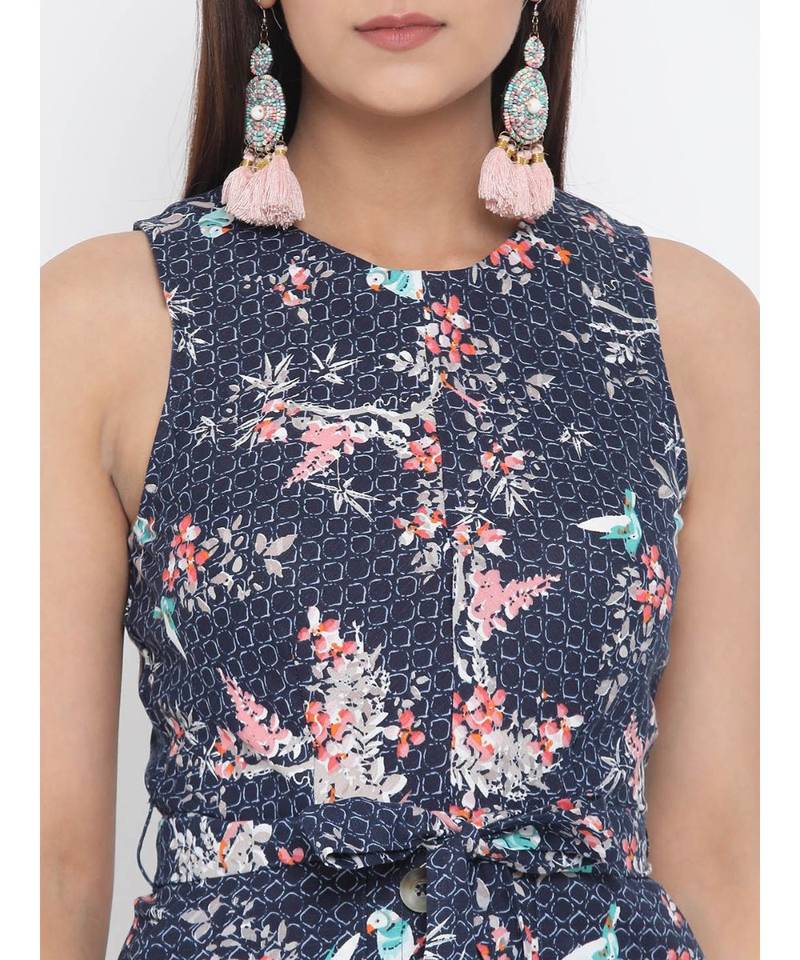 Pink printed Cotton Dress