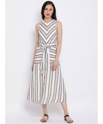 White printed Cotton Dress 1