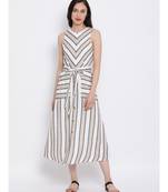 White printed Cotton Dress