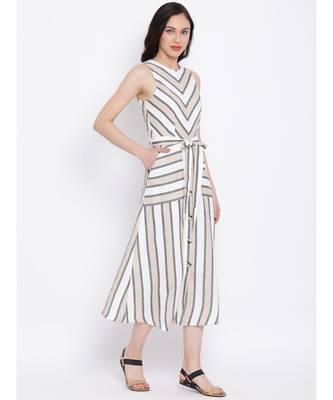 White printed Cotton Dress 3