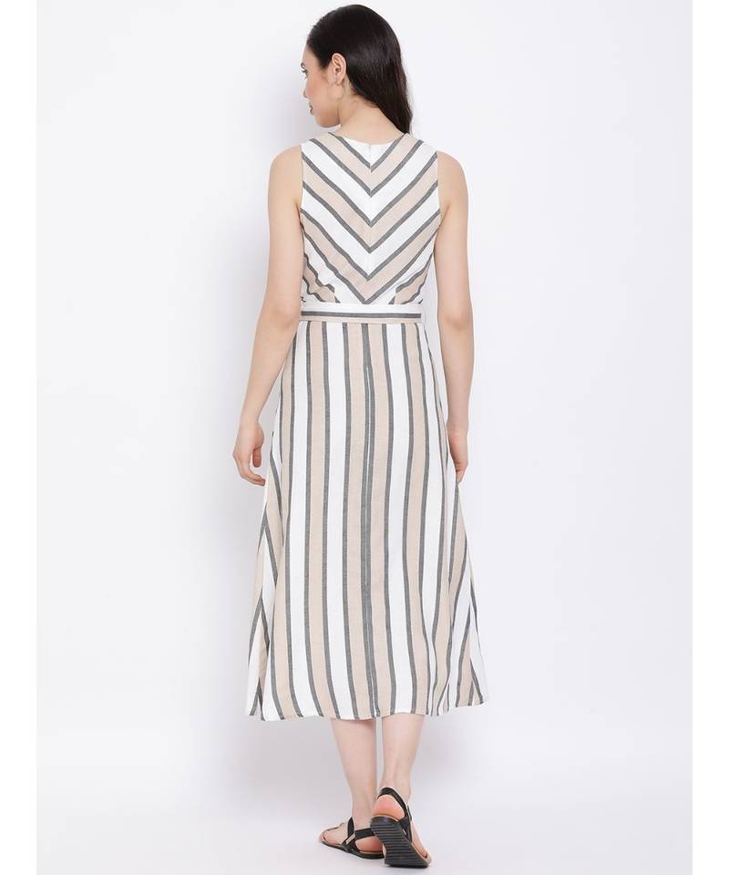 White printed Cotton Dress