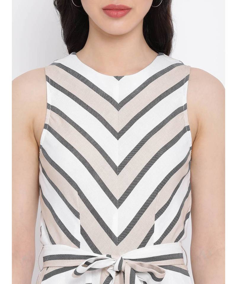 White printed Cotton Dress