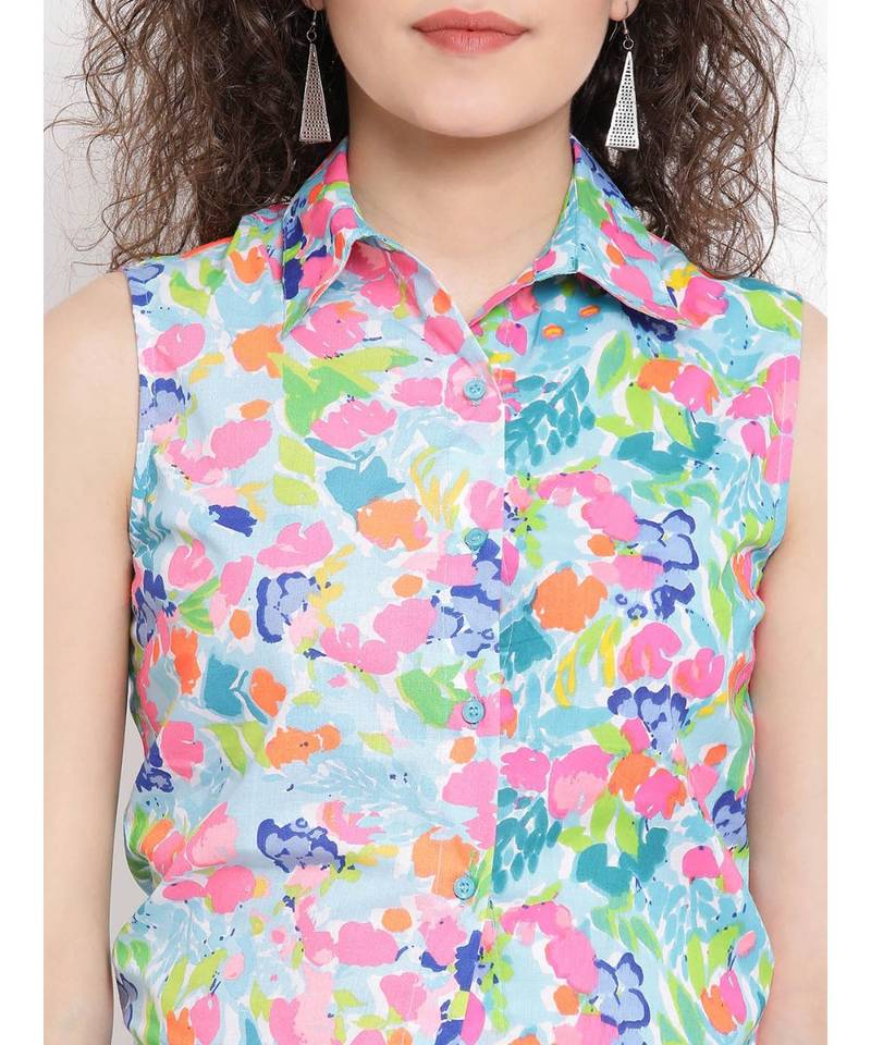 Multicolor printed Cotton Shirt