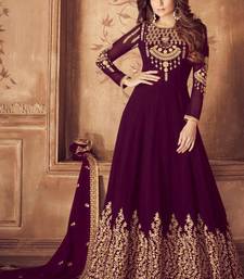 Purple Anarkali Salwar Kameez - Buy 