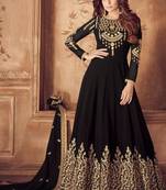 Black Georgette Anarkali Salwar Kameez