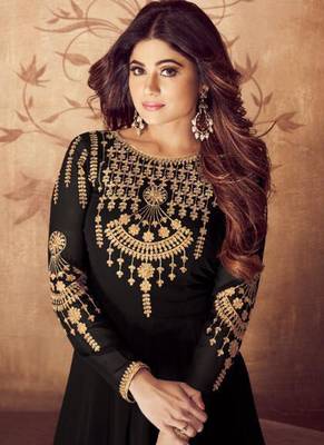 Black Georgette Anarkali Salwar Kameez 2