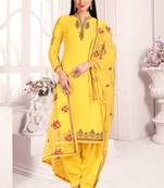 Light Yellow Georgette Straight Suit